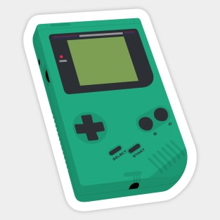 Retro Handheld Green Sticker